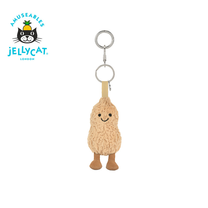 英国Jellycat趣味花生包包挂饰挂件钥匙扣毛绒玩偶玩具生日礼物图片