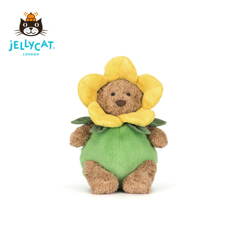 英国Jellycat巴塞罗熊水仙花装泰迪熊毛绒玩具玩偶娃娃生日礼物图片