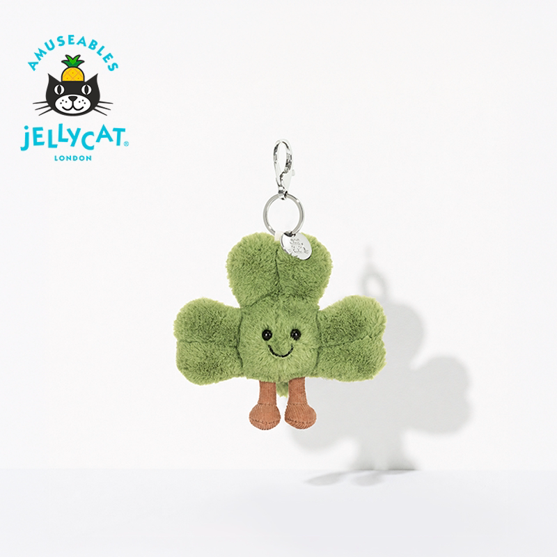 Jellycat趣味仙奥弗拉三叶草包包挂饰毛绒挂件钥匙圈教师节礼物图片