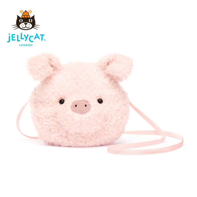 英国Jellycat小猪包包斜挎包小包腰包毛绒玩具玩偶公仔生日礼物图片