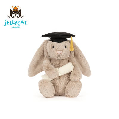 英国Jellycat害羞邦尼兔毕业装毛绒玩偶公仔玩具礼物2026春夏新品