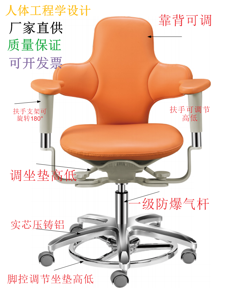 高品质 牙科口腔显微镜动态坐椅牙科医座生椅B超室脚控椅根管手术