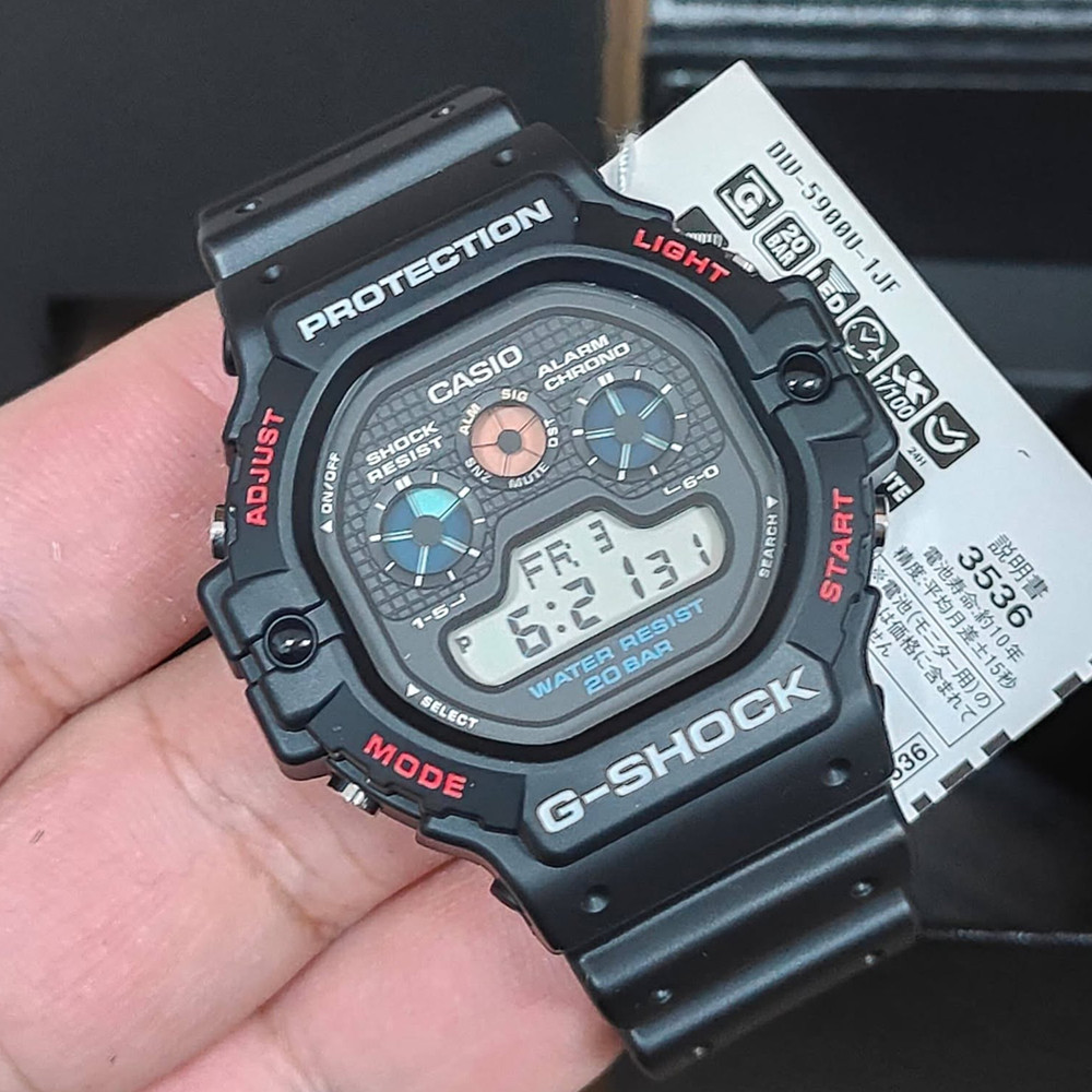 正品Casio卡西欧5900系列26新款十年动力男士防水手表多功能腕表