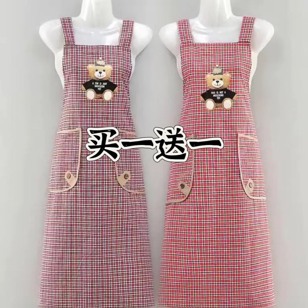 棉布成人围裙加长加大围腰洋派