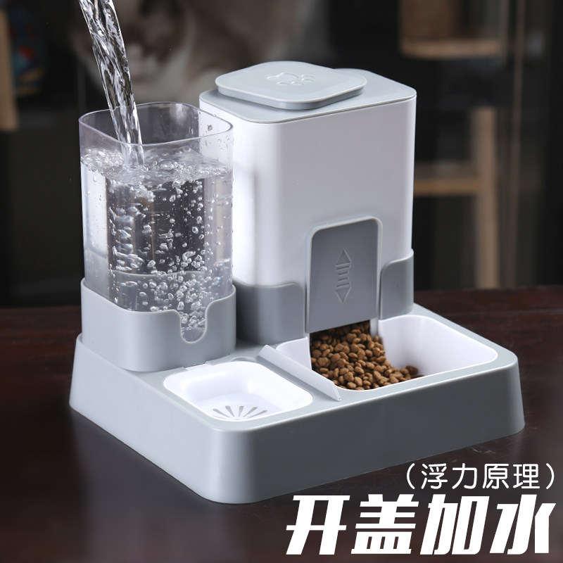 猫咪饮水器食盆猫粮碗自动喂水