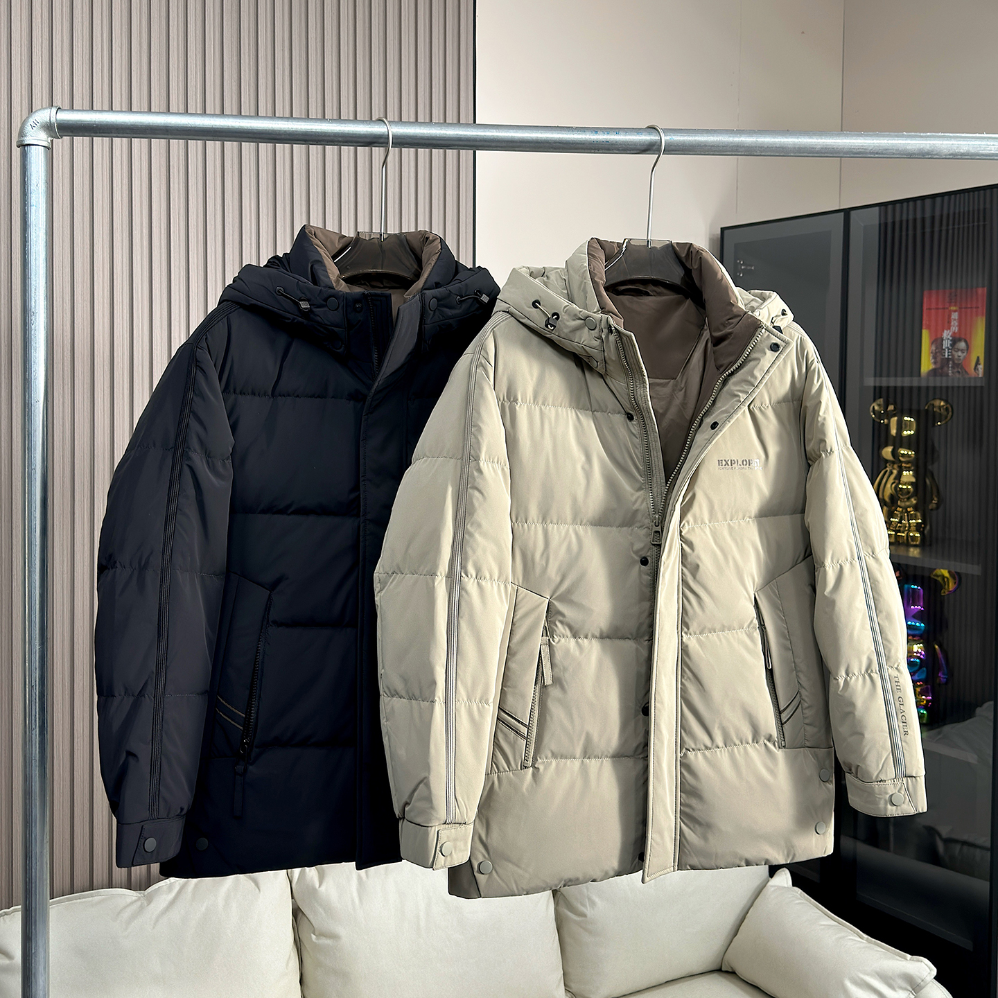 高蓬松90鸭绒加厚保暖羽绒服外套