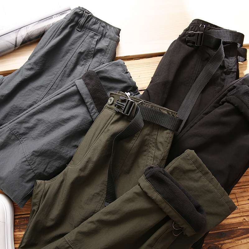 男户外加绒软壳裤休闲多袋工装裤
