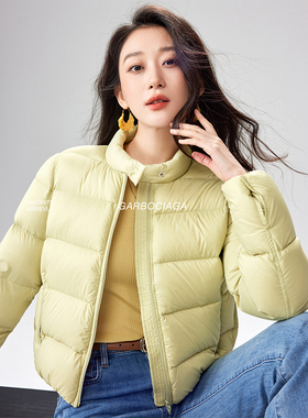 Garbociaga龙喜儿 拥抱冬日 90鸭绒保暖面包羽绒服菱格外套 9964