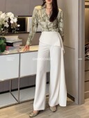 Garbociaga龍喜儿 2014 高腰长裤 高街贝鲁特 原创设计感飘带阔腿裤