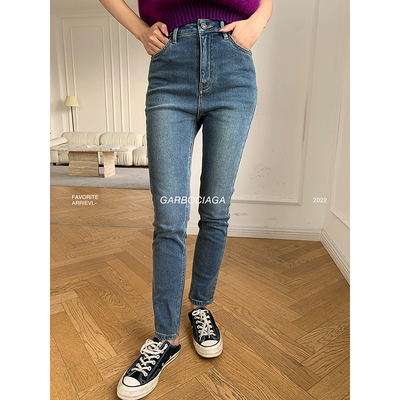 牛仔裤九分裤水洗酵洗龙喜儿