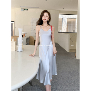 Garbociaga龍喜儿 纸醉金迷 性感醋酸高端礼服斜裁显瘦连衣裙90L1