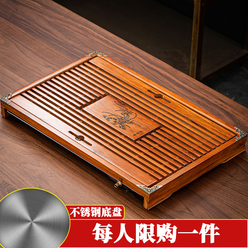 简约风不锈钢抽屉式排水功夫茶具