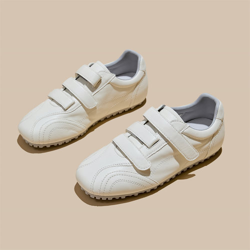 头层牛皮软底德训鞋女秋季小白鞋