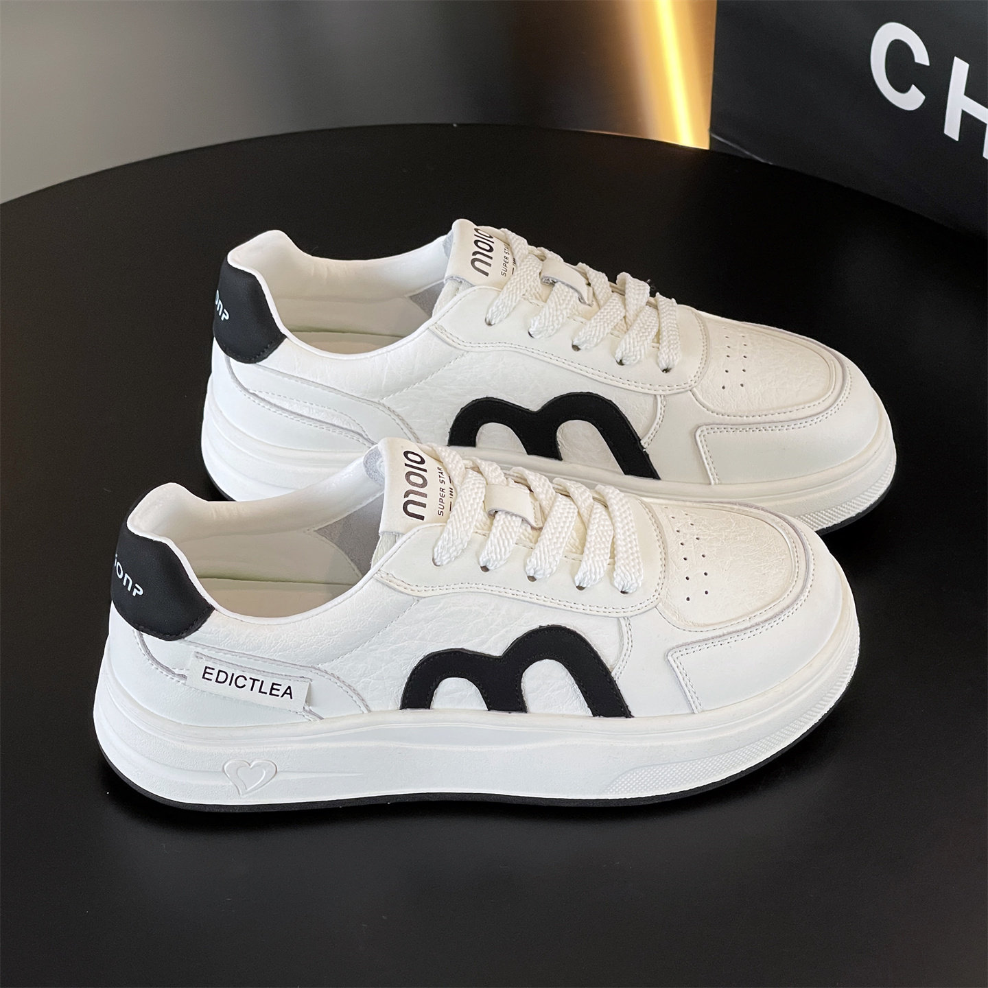 外贸工厂特价2026真皮平底小白鞋女春季学生休闲厚底单鞋舒适板鞋,女鞋,休闲板鞋,淘宝优惠券,粉丝福利购,淘宝优惠卷