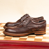 英伦手工男士 商务皮鞋 正装 布洛克雕花真皮男鞋 休闲结婚新郎德比鞋