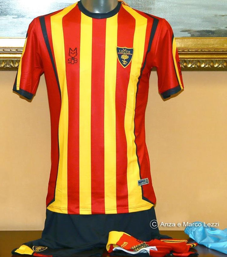 18-19赛季意甲莱切lecce足球队主客场球衣球服套装球员版短袖短裤