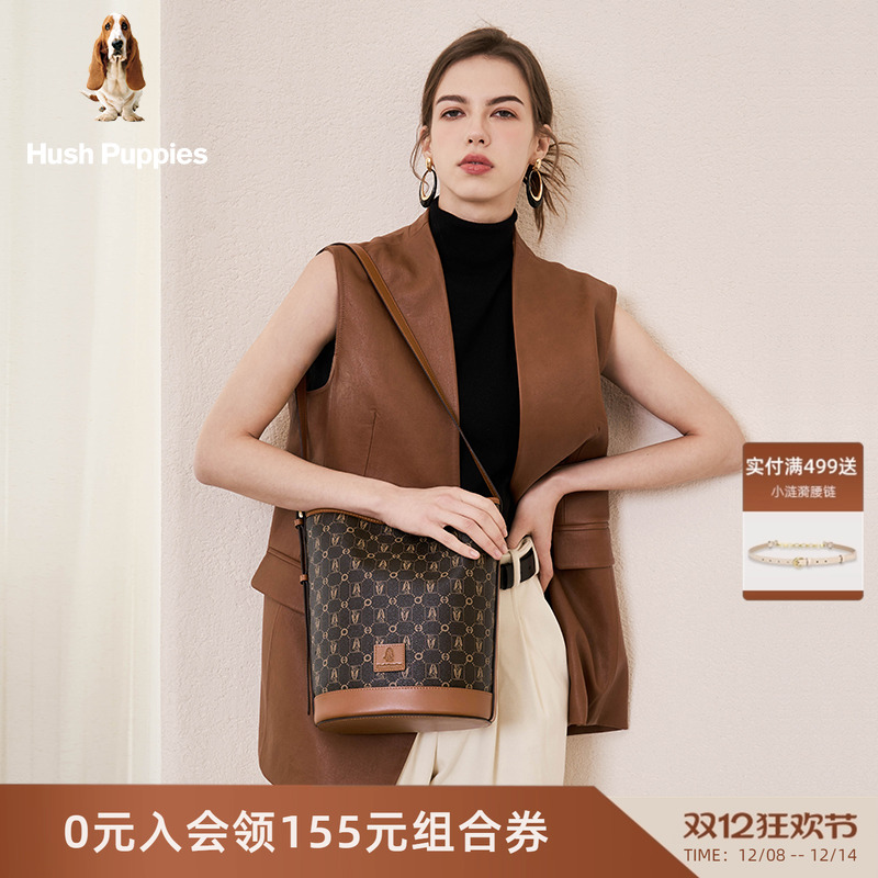 暇步士女包时尚潮流单肩水桶包