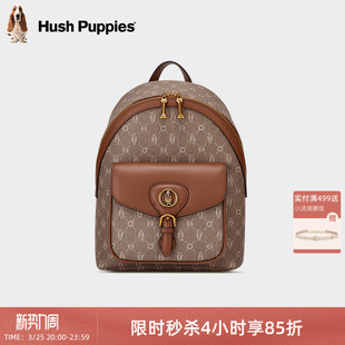 暇步士女包新款 百搭旅行背包女 复古老花双肩包大容量通勤包时尚