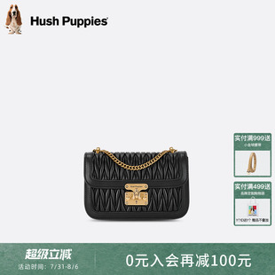 单肩包女轻奢羊皮小众豆腐包褶皱小方包女包 暇步士女包2025新款