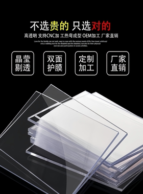 透明PC板 阳光耐力板 聚碳酸酯板 0.5 1 2 3 4 5 6 10mm定制加工