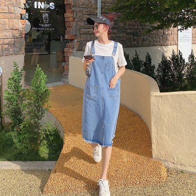 速发牛仔背带连衣裙套装夏2025年新款设计感小众休闲时尚减龄两件