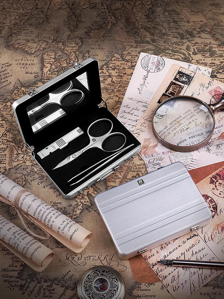 즈윌링 손톱깎이 세트 손톱깎이 손톱깎이 소형 가위 핀셋 매니큐어 도구 수입 고급형 4종세트