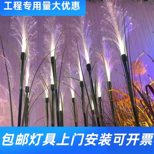 LED光纤芦苇地插灯户外仿真芦苇灯公园景观亮化草坪灯蒲苇亮工厂