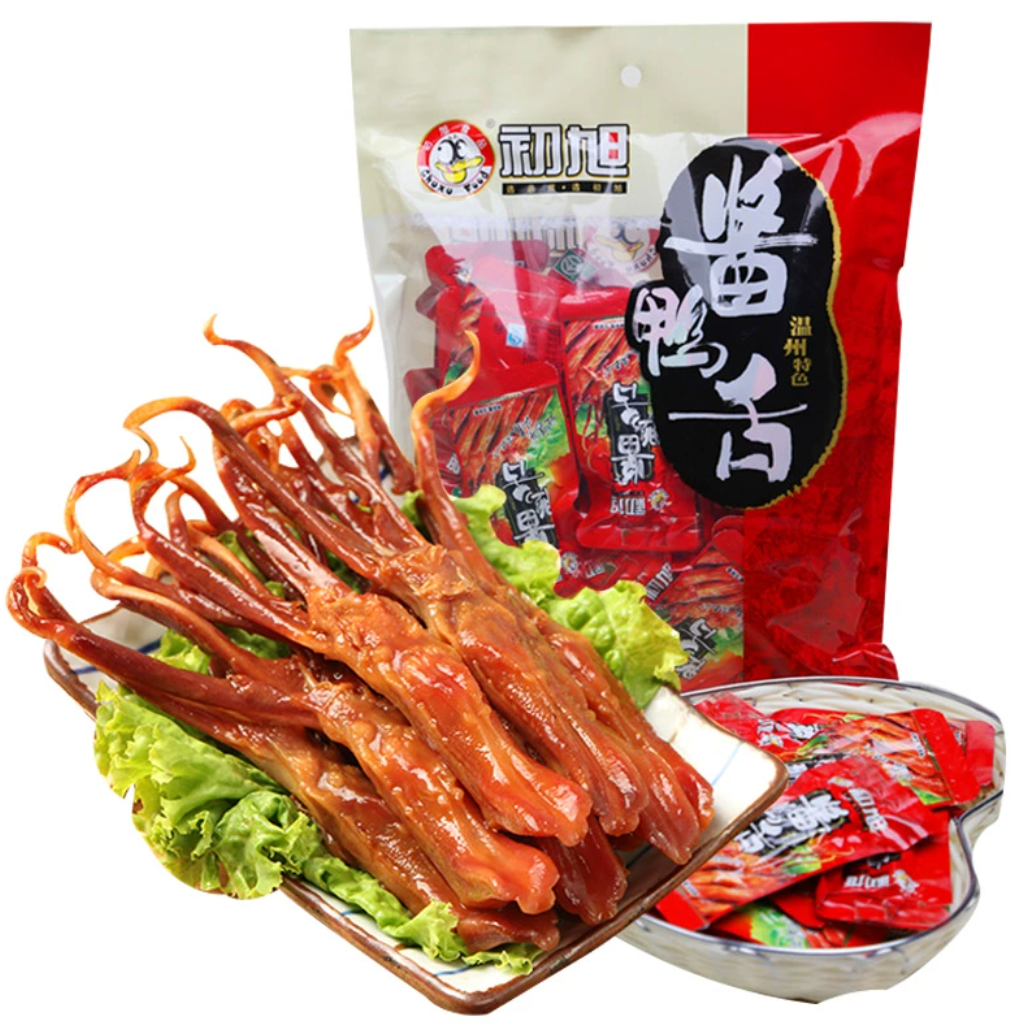 温州特产小吃初旭酱鸭舌头原味酱香净重480g辣味称重500g鸭肉零食