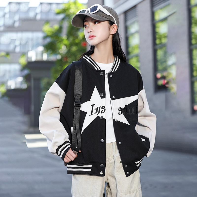 女童棒球服外套春款2026新款大女童13儿童春装初中学生炸街潮15岁