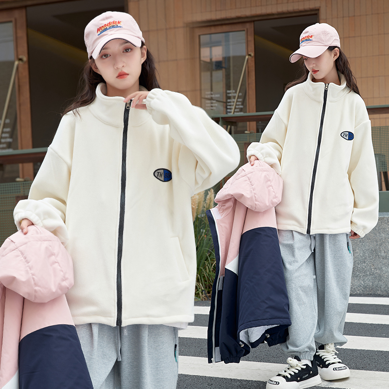 女童外套秋冬款2024新款摇粒绒