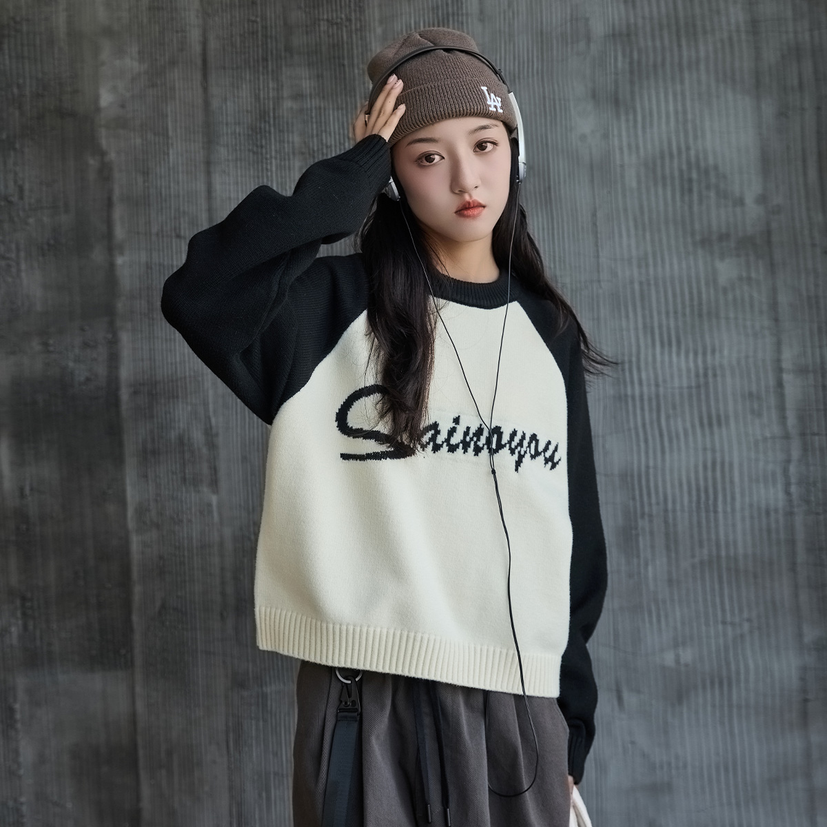 女大童加厚毛衣秋冬款2024新款