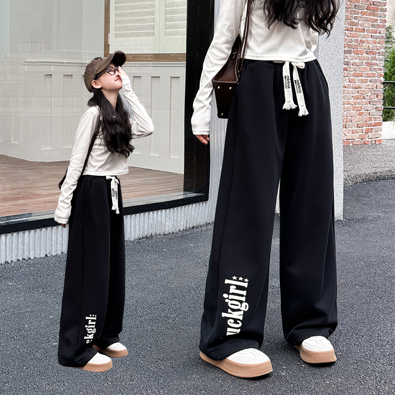 女大童卫裤秋款2025新款洋气