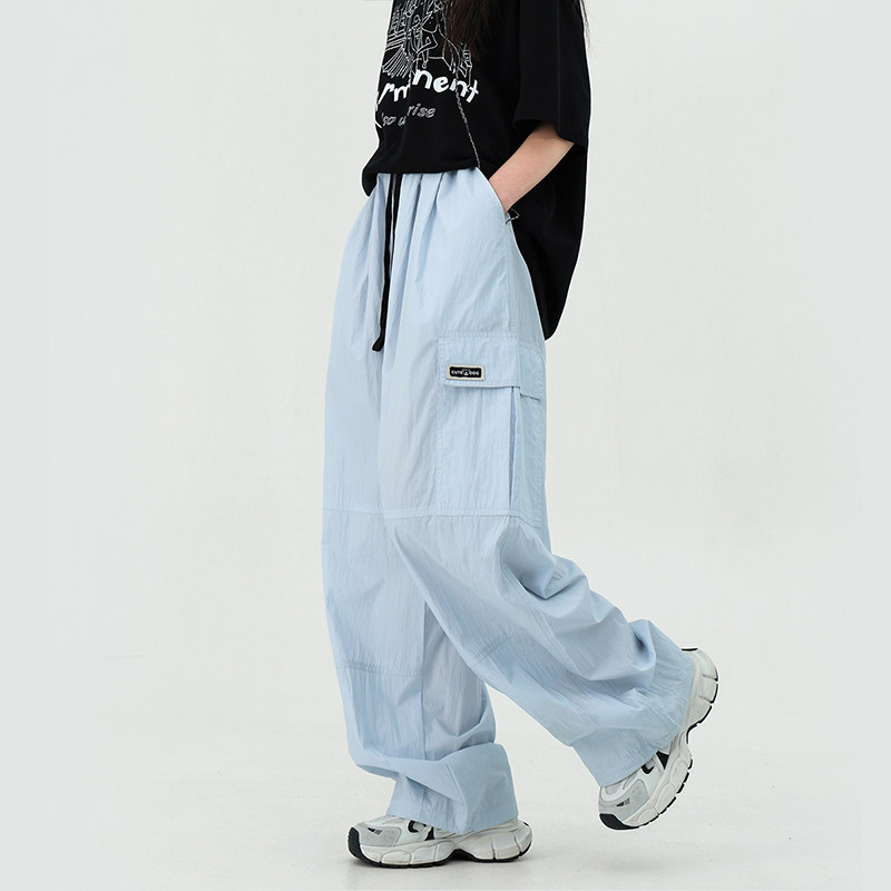 女大童工装裤夏款2026新款儿童宽松休闲裤初中生运动裤阔腿裤直筒