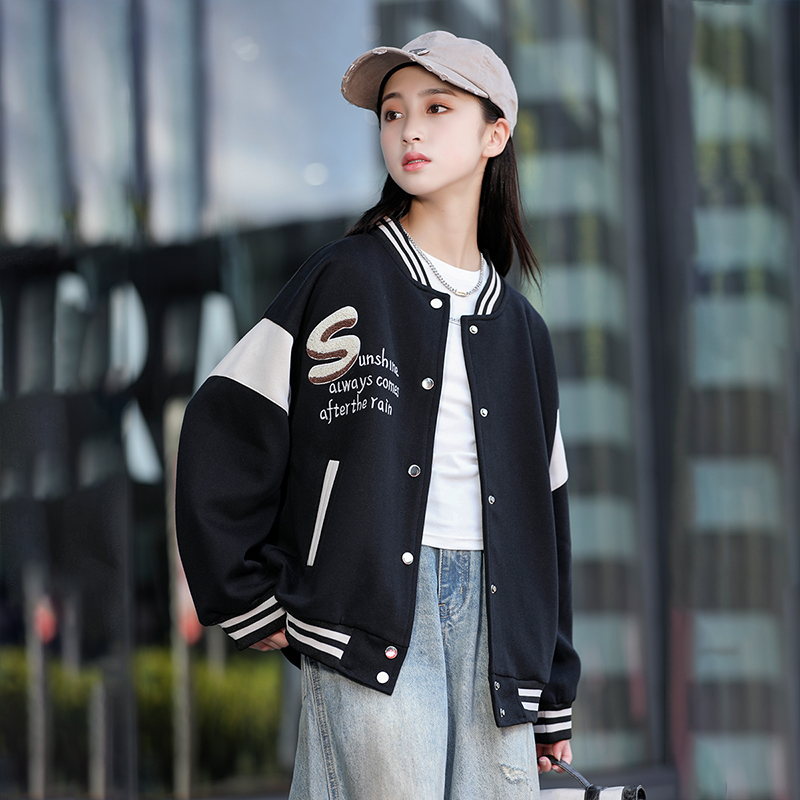 女大童外套春款2025新款洋气棒球服春秋季运动休闲时尚初中生15岁