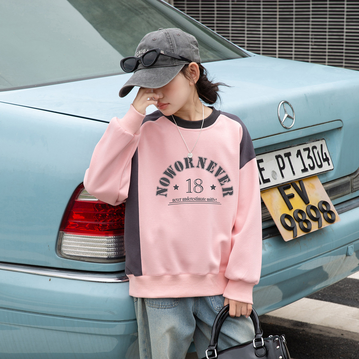 女童卫衣春秋季韩版洋气中大童超好看上衣小女孩宽松休闲打底衫潮