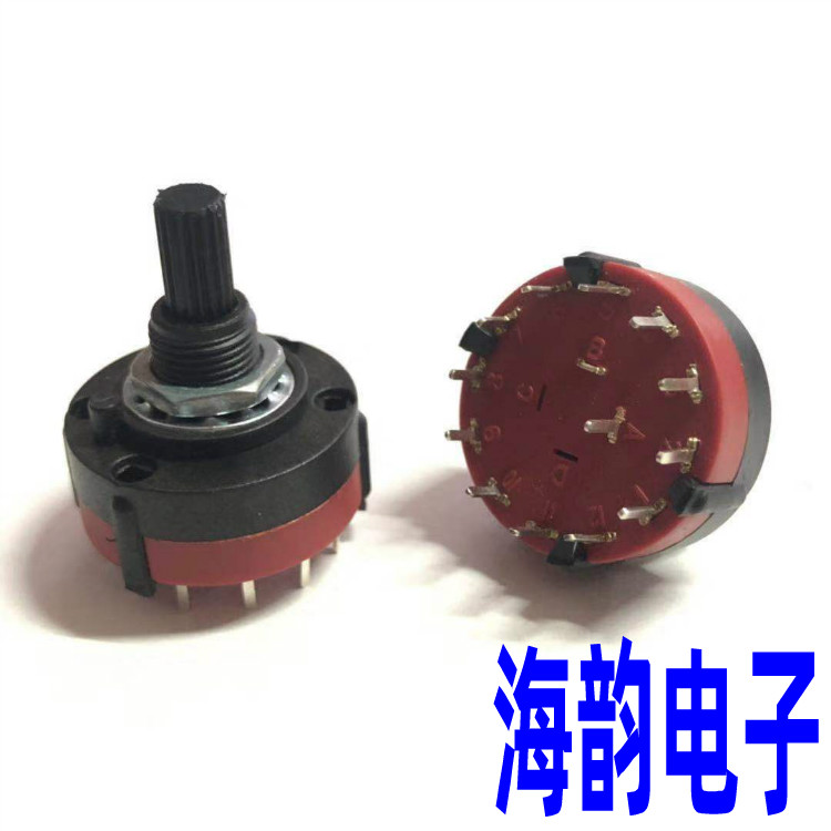 JASON旋转波段开关 微波炉风扇档位旋转开关SR26系列1刀6档 扭5下