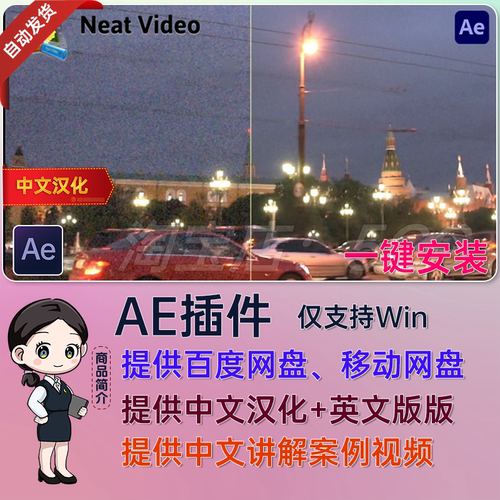 中文汉化AE插件-专业视频降噪插件 Neat Video Pro V6.0.0 Win