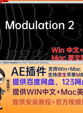 中文汉化 Modulation 2 Win/Mac 视频图像信号滤波调制特效AE插件
