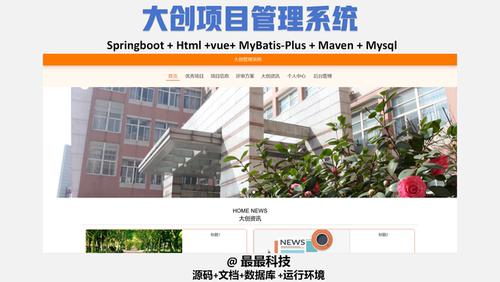 springboot 大创项目管理系统 vue java源码带数据库带文档