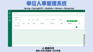java源码 jsp 带数据库万字文档 单位人事管理系统 SSM