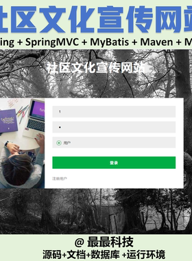 SSM  社区文化宣传网站 java源码带数据库带万字文档