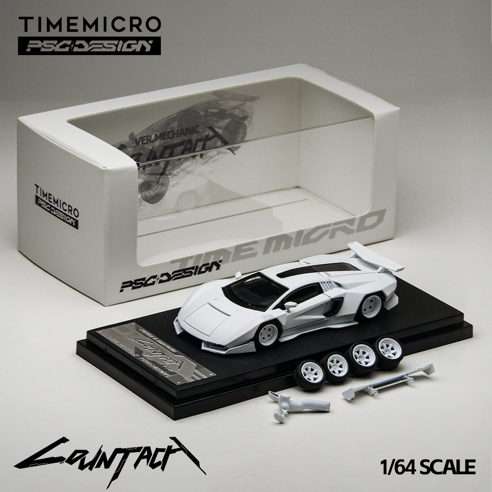 psc&timemicro 1:64兰博基尼康塔什Countach赛博朋克改装汽车模型