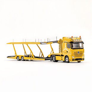 双层托架半挂车 GCD BENZ奔驰重卡拖挂车 真合金汽车模型