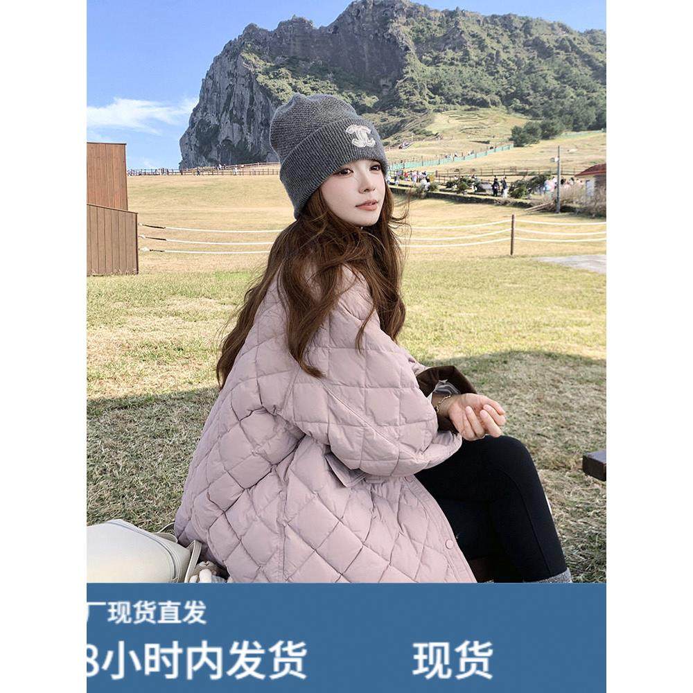 菱格棉服女冬季2025新款韩系覆古巴恩风甜美超好看轻薄款夹棉外套,女士内衣/男士内衣/家居服,睡衣上装,淘宝优惠券,粉丝福利购,淘宝优惠卷