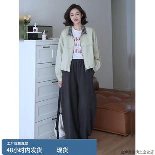 早秋漂亮韩系冷淡系独特别超好看卡其色风衣短款外套女设计感小众