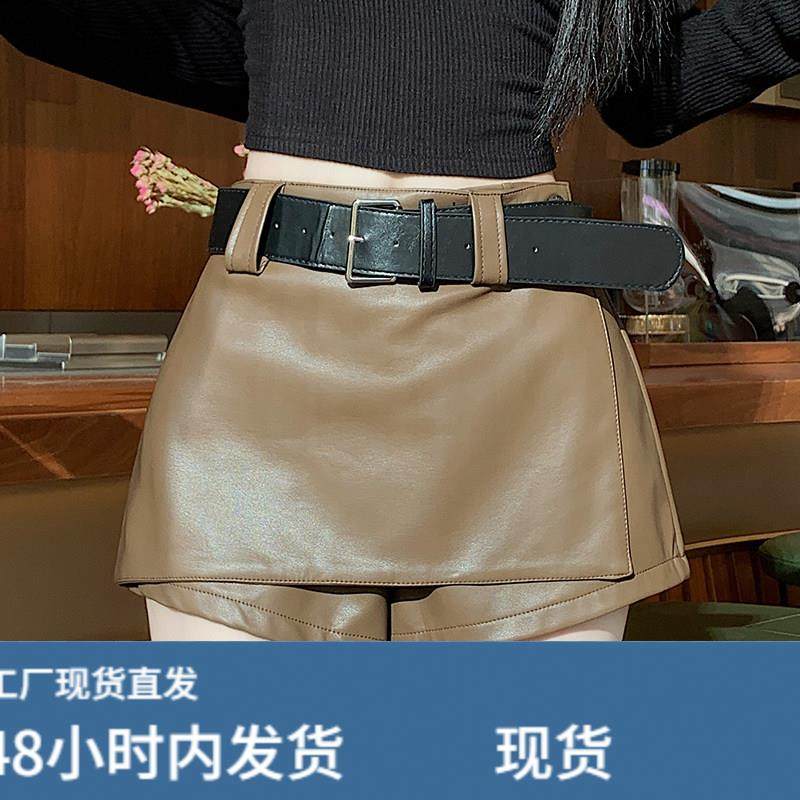 咖色皮裤短裤女外穿2026春季新款高腰a字休闲紧身辣妹热裤靴裤子,模玩/动漫/周边/娃圈三坑/桌游,Cosplay女装/cos女装,淘宝优惠券,粉丝福利购,淘宝优惠卷