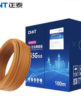 正泰100米网线六类千兆家用工程