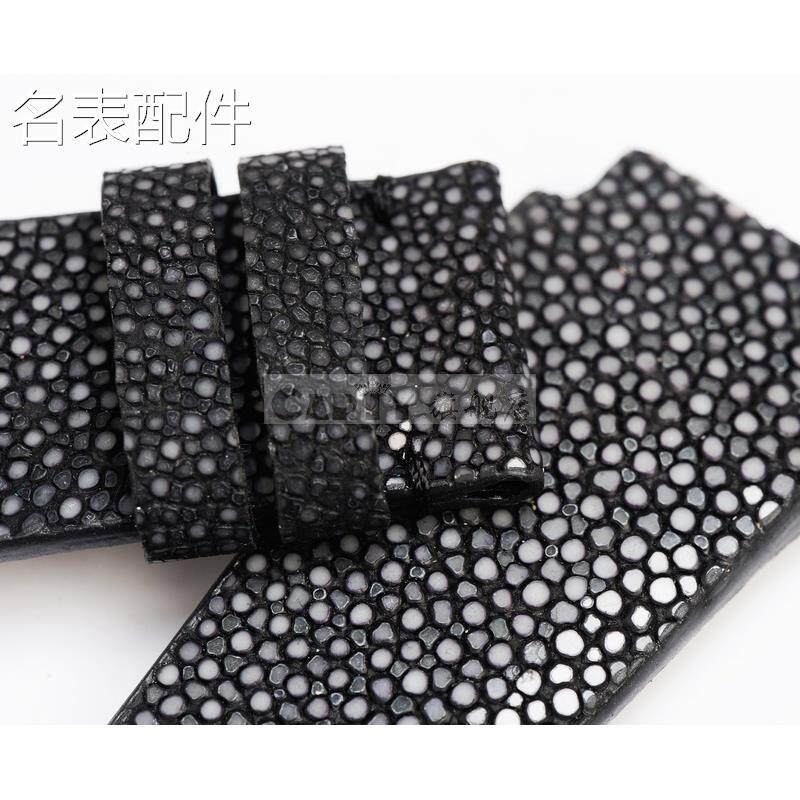 2025新款代用适用于Carty定做魔鬼鱼皮表带订做手表带珍L珠鱼皮来