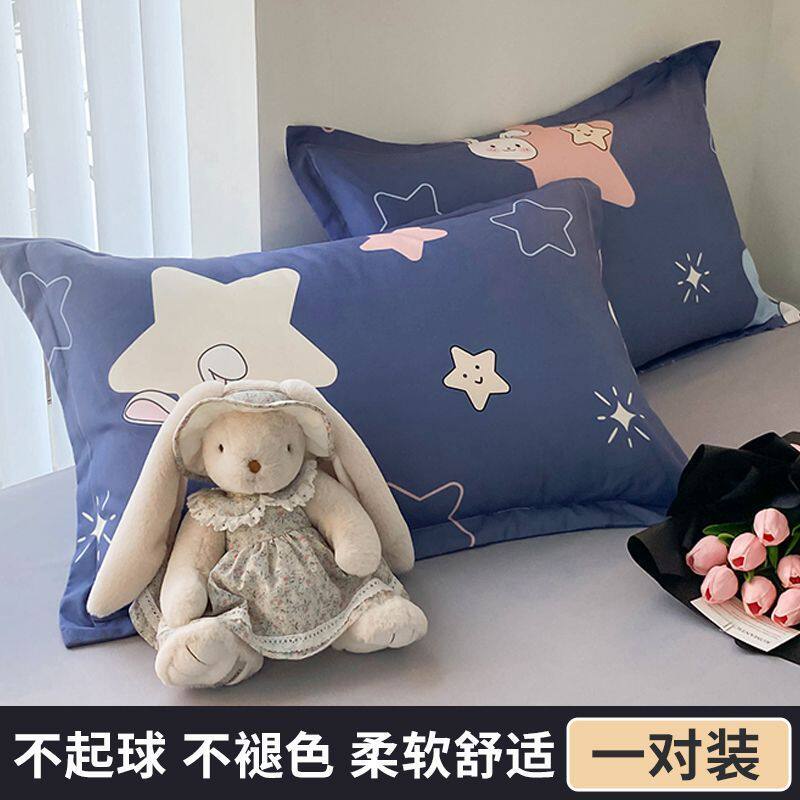 南极人水洗棉儿童枕套一对装宿舍单人枕头套枕头内胆罩枕芯内胆罩