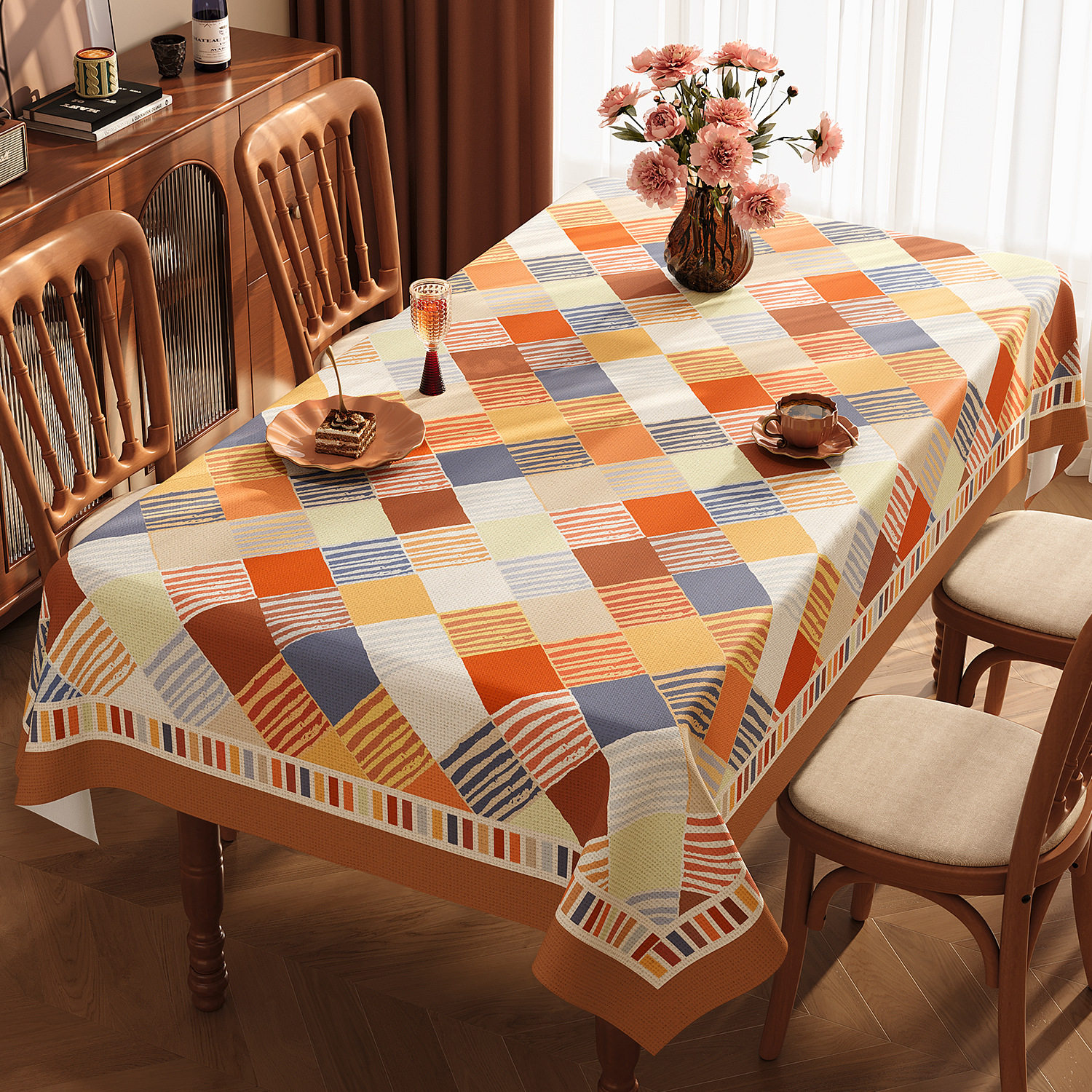 美式桌布防水防油免洗防烫2026新款轻奢高级感复古餐桌垫茶几台布,居家布艺,桌布,淘宝优惠券,粉丝福利购,淘宝优惠卷